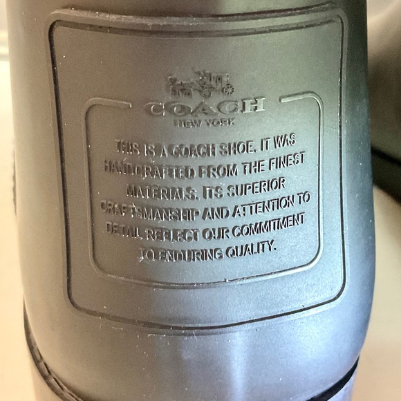 Coach Tristee Back Lace Up Fleece Lined Buffalo Plaid Rain Rubber Boots Size 10B - Picture 16 of 16